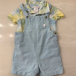 Baby shorts Overalls and snap button perfect Easter outfit